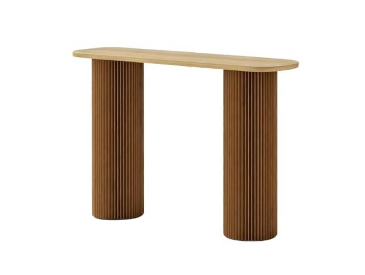 GZHERVICES Zylindrischer Präsentationssockel, Tragbarer Messetisch Verkaufsregale Mit Holzplatte Und Runden Säulenfüßen Geeignet Als Moderne Konsolentische (hinter Dem Sofa)(B,120X30X100CM)