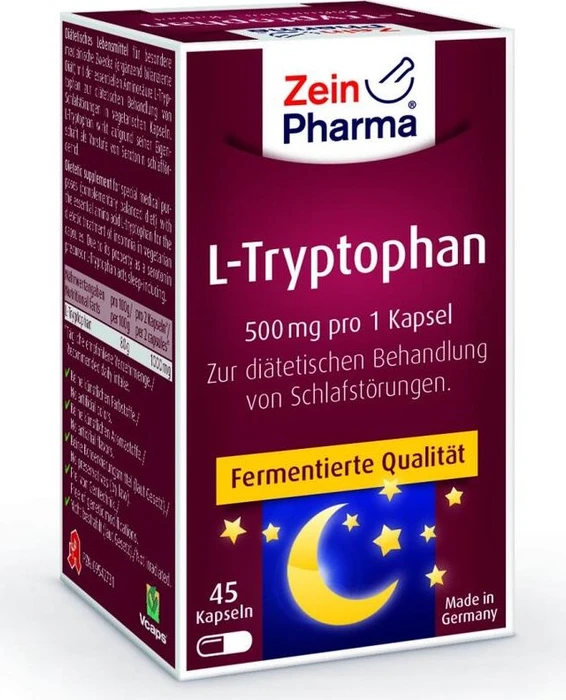L-Tryptophan 500 mg aus Fermentation Kapseln 45 St