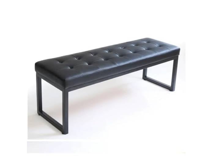 Zweisitzer für den Empfangsbereich gepolsterte Ottomane Bürositzmöbel Sitzmöbel für den Empfangsbereich aus Kunstleder mit Metallgestell, Belastbarkeit 300 kg, für Hotels(31.5in/80cm)