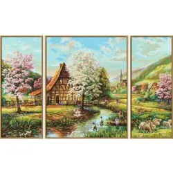 Ländliche Idylle Malen nach Zahlen
