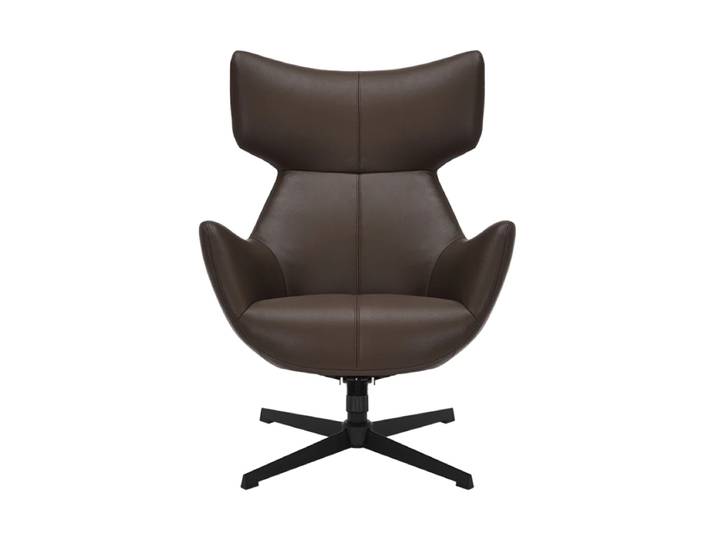 360° drehbarer Design Sessel „Mileys“ Kunstleder Braun Invicta Interiors