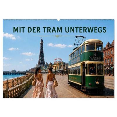 Mit der Tram unterwegs (Wandkalender 2027 DIN A2 quer), CALVENDO Monatskalender