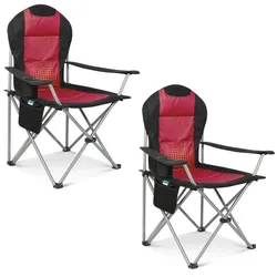 Homecall HOMECALL Klappbar Campingstuhl, Hochlehner Angelstuhl, mit Getränkehalter