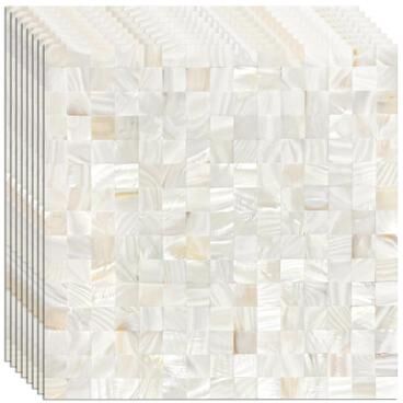 "Art3d 11.8""x11.8"" Thick Natural Mica Wall Tiles Wall Paneling"
