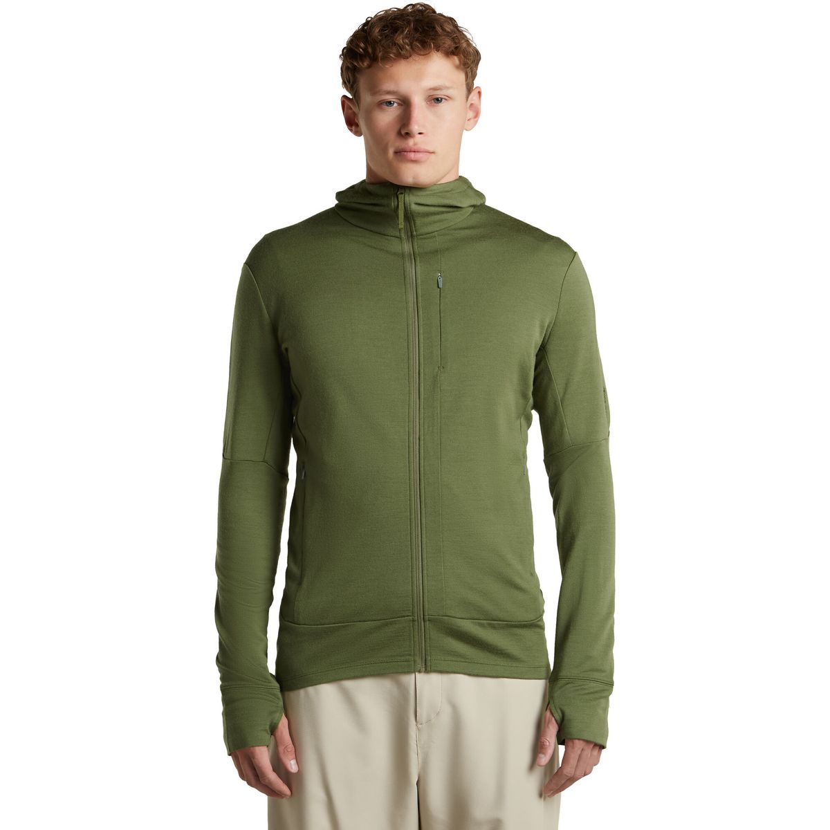 Icebreaker M Mer 260 Quantum IV Long Sleeve Zip Hoodie sphagnum (IB0BD) M BA56W2IB0BD-M