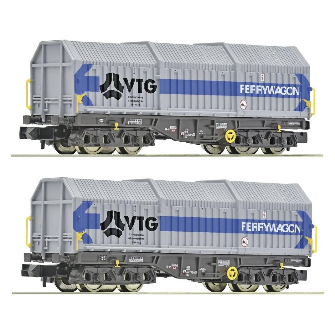 Fleischmann 6660080 N 2-tlg. Set: Teleskophaubenwagen, VTG (Spur N) (6660080)