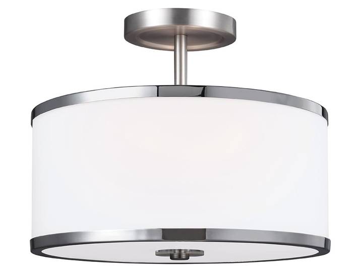 Elstead Prospect Park Hängeleuchte E27 2-fach Satin Nickel, Chrom