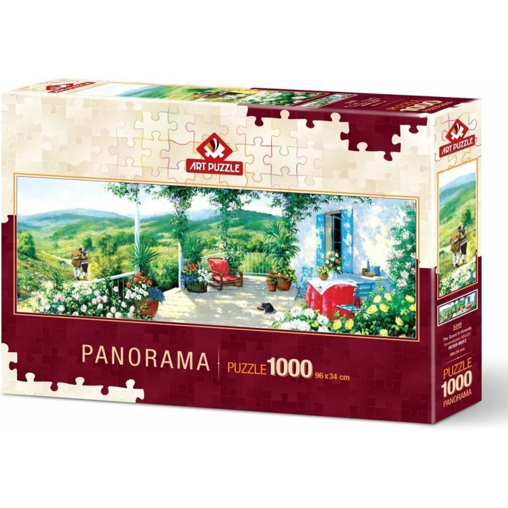 ART PUZZLE Panorama-puzzel Gasten op de veranda 1000 stukjes