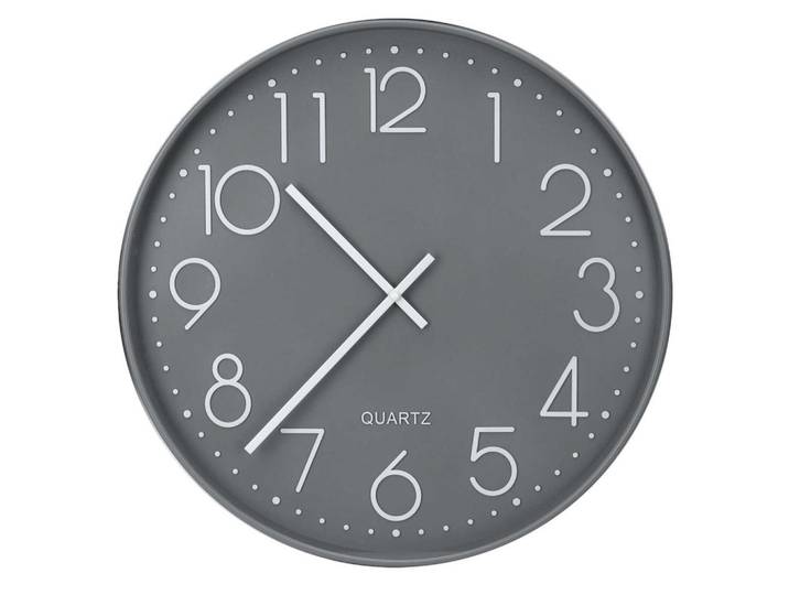 Home Styling Collection Wanduhr mit gut lesbarem Zifferblatt 53/5/53 cm, Grau, Kunststoff, Rund, 5x53x53 cm, Dekoration, Uhren, Wanduhren