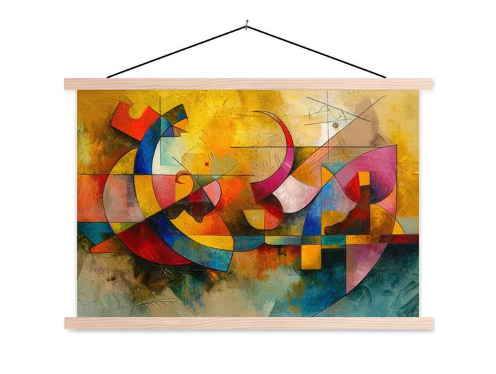 MuchoWow Poster Kunst - Abstrakt - Modern 90x60 cm, Gelb, Rechteckig, 90x60x0.15 cm, Bilder & Rahmen, Bilder, Sonstige Wandbilder