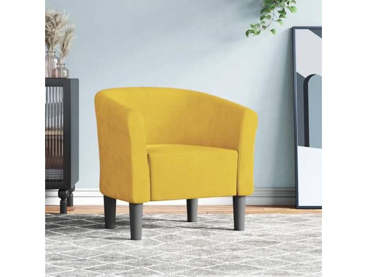Réduction FR - Chaise cabriolet Fauteuil relaxation - Confort moelleux - jaune velours -548563