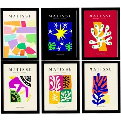 POSTER Set Mit 6 Illustrationen Von Henri Matisse Einladend A3 Schwarzer Rahmen