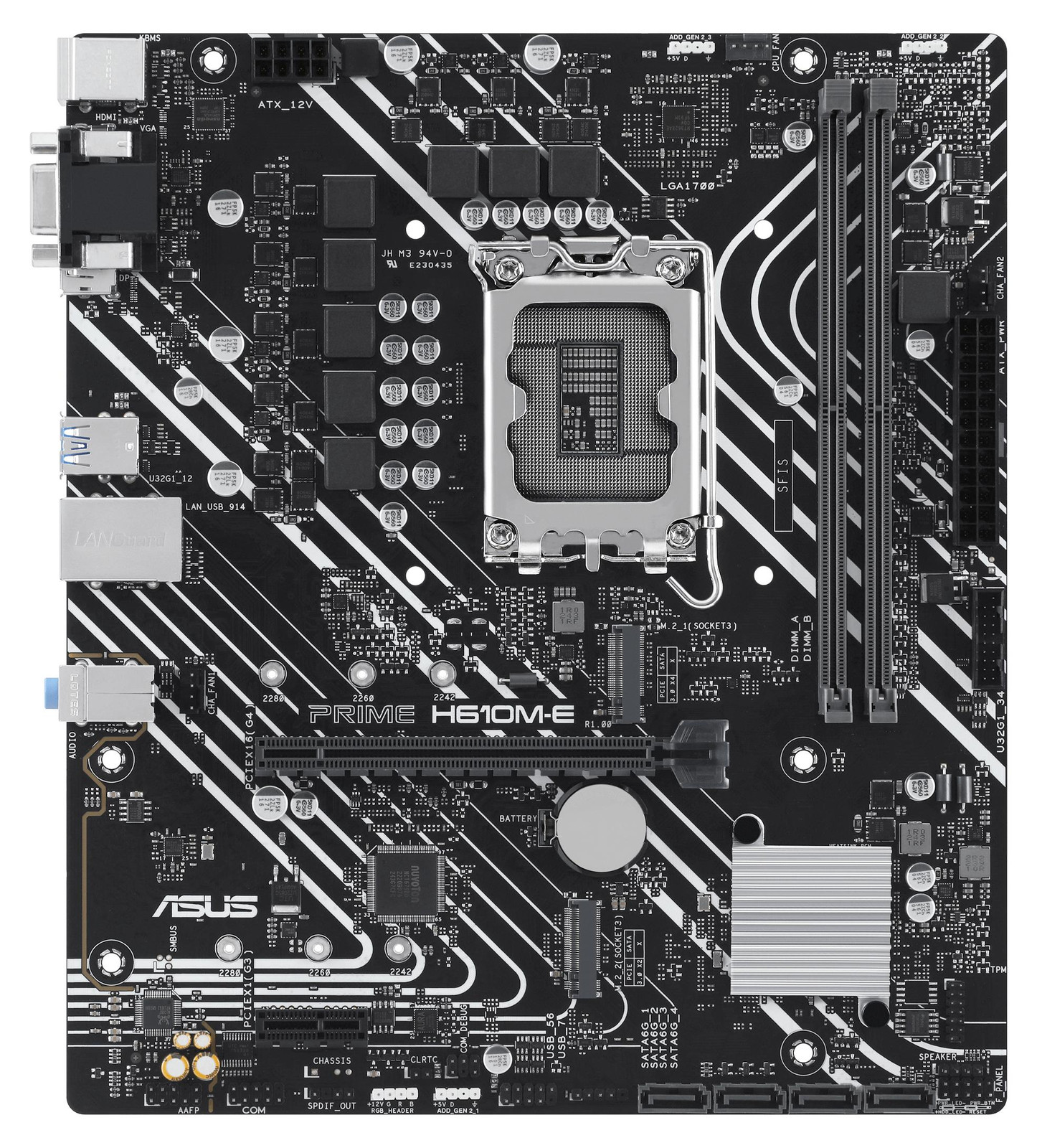 Asus PRIME H610M-E-CSM Moederbord micro ATX LGA1700 H610 USB 3.2 Gen 1