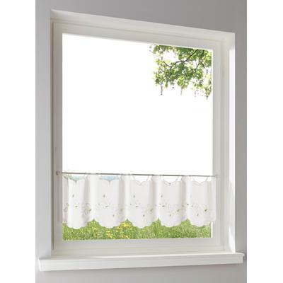 Querbehang HEINE HOME Gr. 4, weiß, B:120cm H:45cm, Polyester, Gardinen