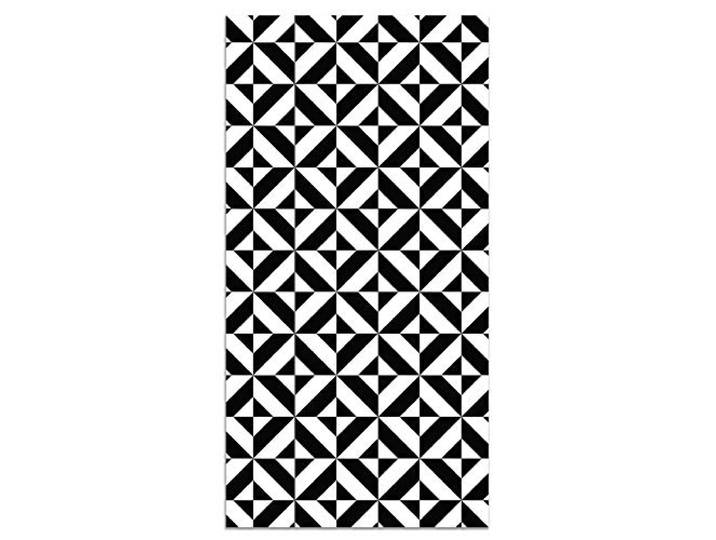 Panorama Tapis Vinyle du Sol Allée - Différentes Tailles - (Géométrie Noir 80x250 cm)
