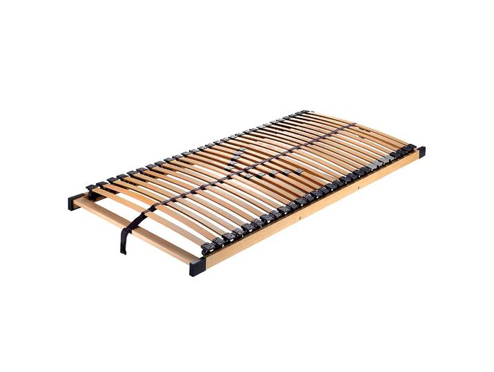 Lattenrost Pluma 120 x 210cm Außenholme & Leisten: Schichtholz Birke, naturbelassen Querholme: Massivholz Buche, naturbelassen Braun/Beige