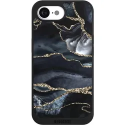 Nivocase Handyhülle für Apple iPhone 17e Hülle NIVOpure Case Schwarz Glitzer Look Marmor Trends (Apple iPhone 17e), Smartphone Hülle, Schwarz