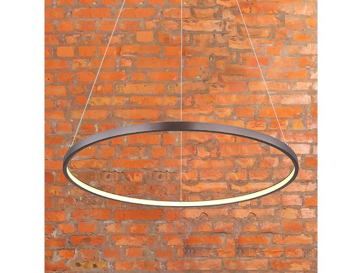 Suspension LED Ralph - Type B Ø 61cm Blanc/Marron Matériau : Métal, Matière plastique Surface en métal : Laqué Type de matière synthétique :
