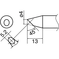 Hakko COMPOSIT Lötspitze Format 4BC (Lötspitze), Lötgerät Zubehör