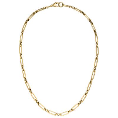 Kette ohne Anhänger JOBO "Paperclip", gold (goldfarben), Halsketten, Damen, Edelstahl, L: 45, Edelstahl goldfarben 45 cm