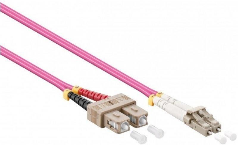 Mercodan Fibre Patch Cable LC-SC OM4 2m - Violet