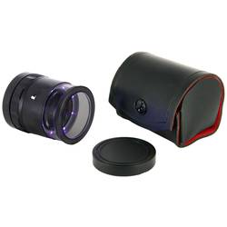 Ideal Tek LE.003UV.ITU 10X Lupe mit mm-Skala, 8 UV LED Handlupe mit LED-Beleuchtung Vergrößerungsfaktor: 10 x Linsengröße: (Ø) 30 mm Schwarz