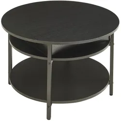 En.Casa, Couchtisch + Beistelltisch, Couchtisch Kandas mit Hebeplatte 70x49 cm Schwarz (70 x 47 cm)