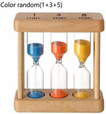 Uplift Treasures Wooden Sand Timer Hourglass Set 1 3 5