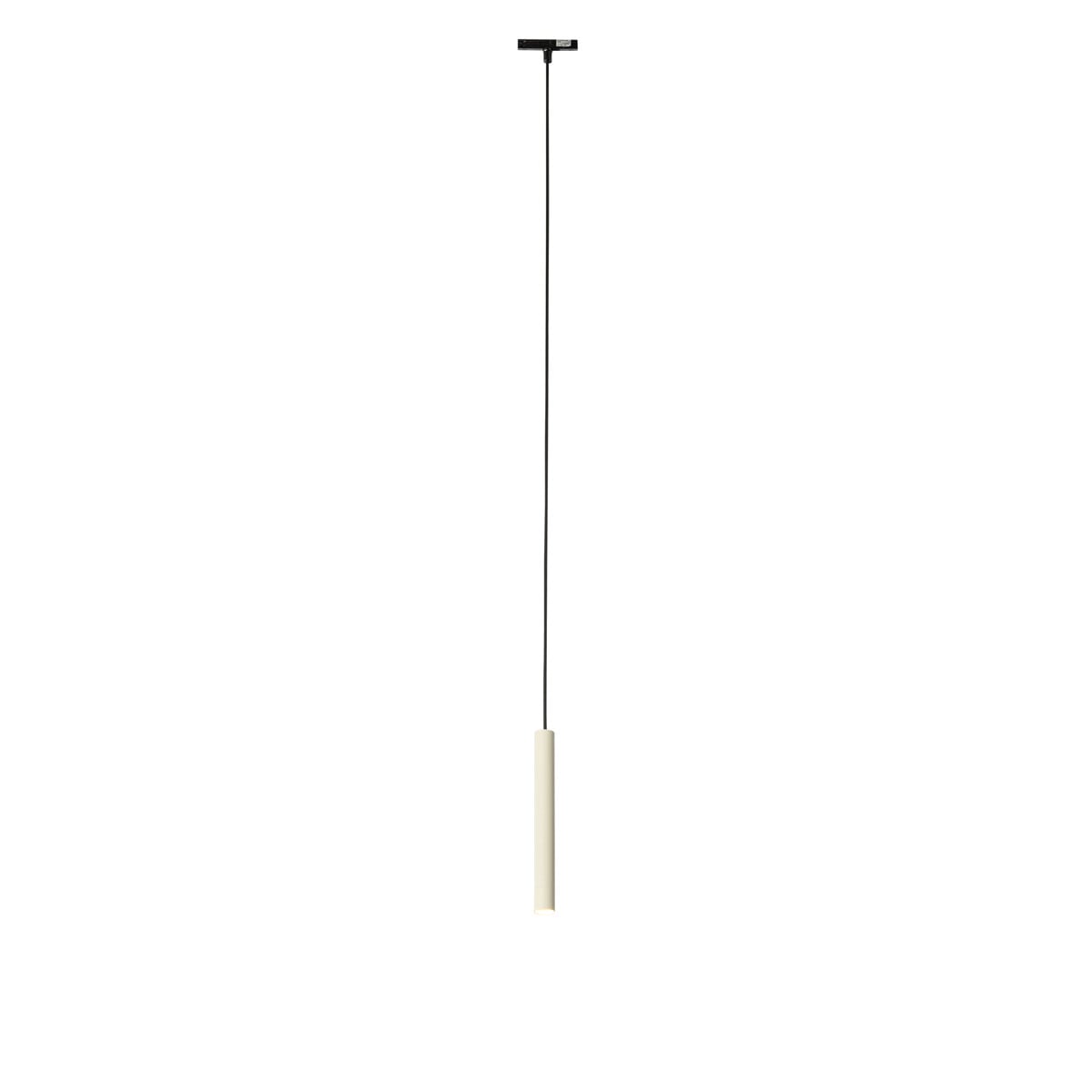 Qazqa Slimline Moderne Hanglamp Zwart Beige voor 1-fase Railsysteem