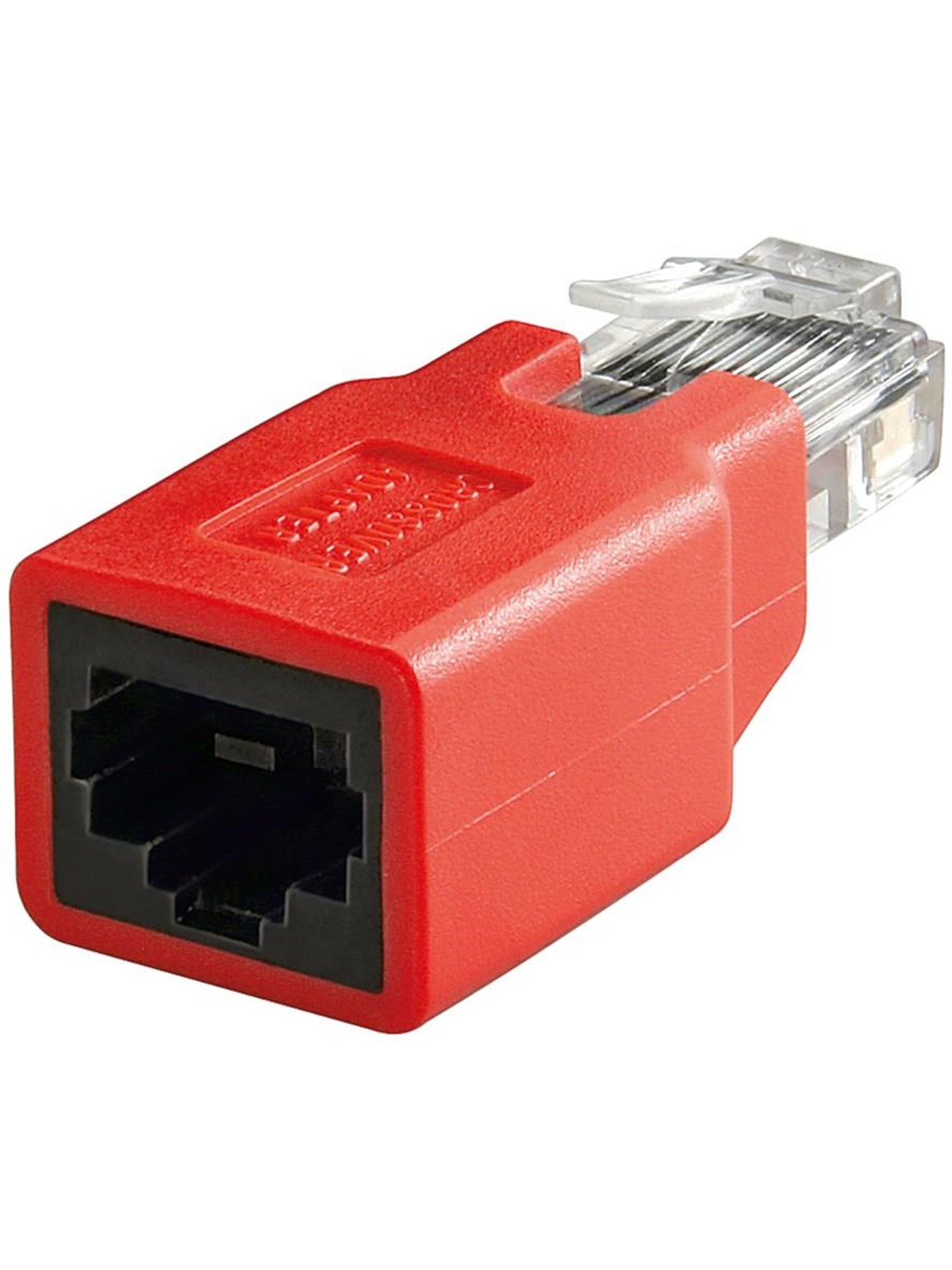 Pro 5e RJ45 cross-over modular adapter CAT 5e - Rot