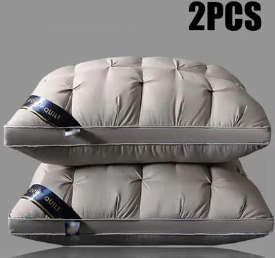 Inspire Select 2 Pack Luxury Hotel Pillows Soft Support Bed Pillows For Back, Side & Stomach Sleepers, Fluffy Comfort gray 2 Pcs 18.90 X 29.13 In