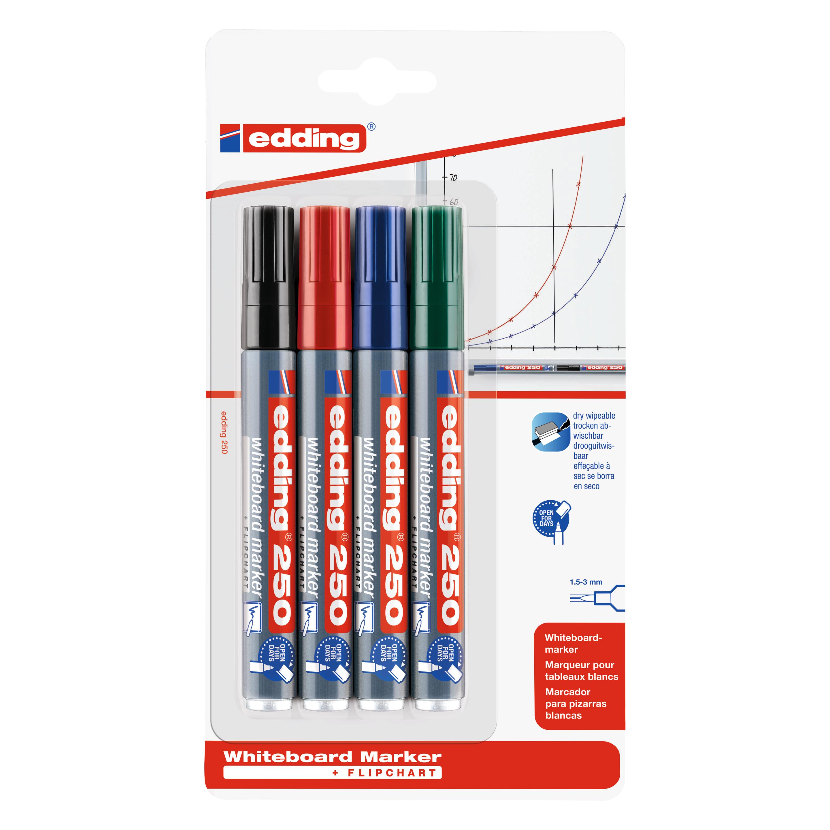 Edding Whiteboard-Marker 251 (4x) (250-E4BLI)
