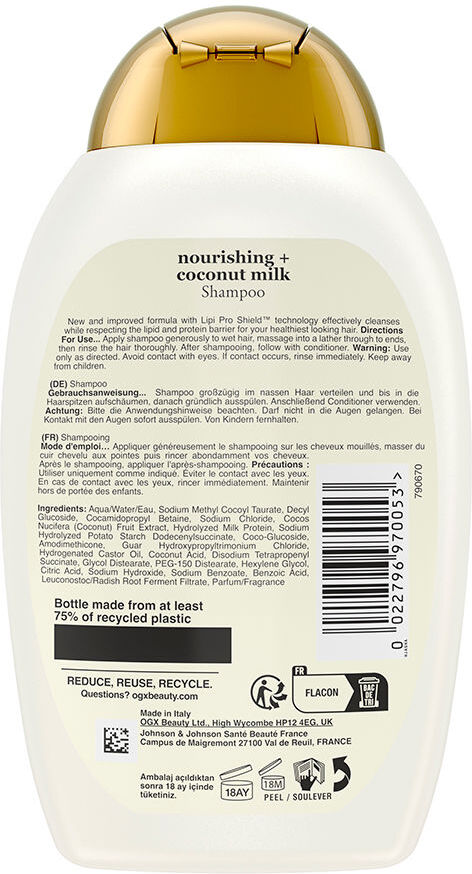 Ogx Shampoing au Lait De Coco 385 ml