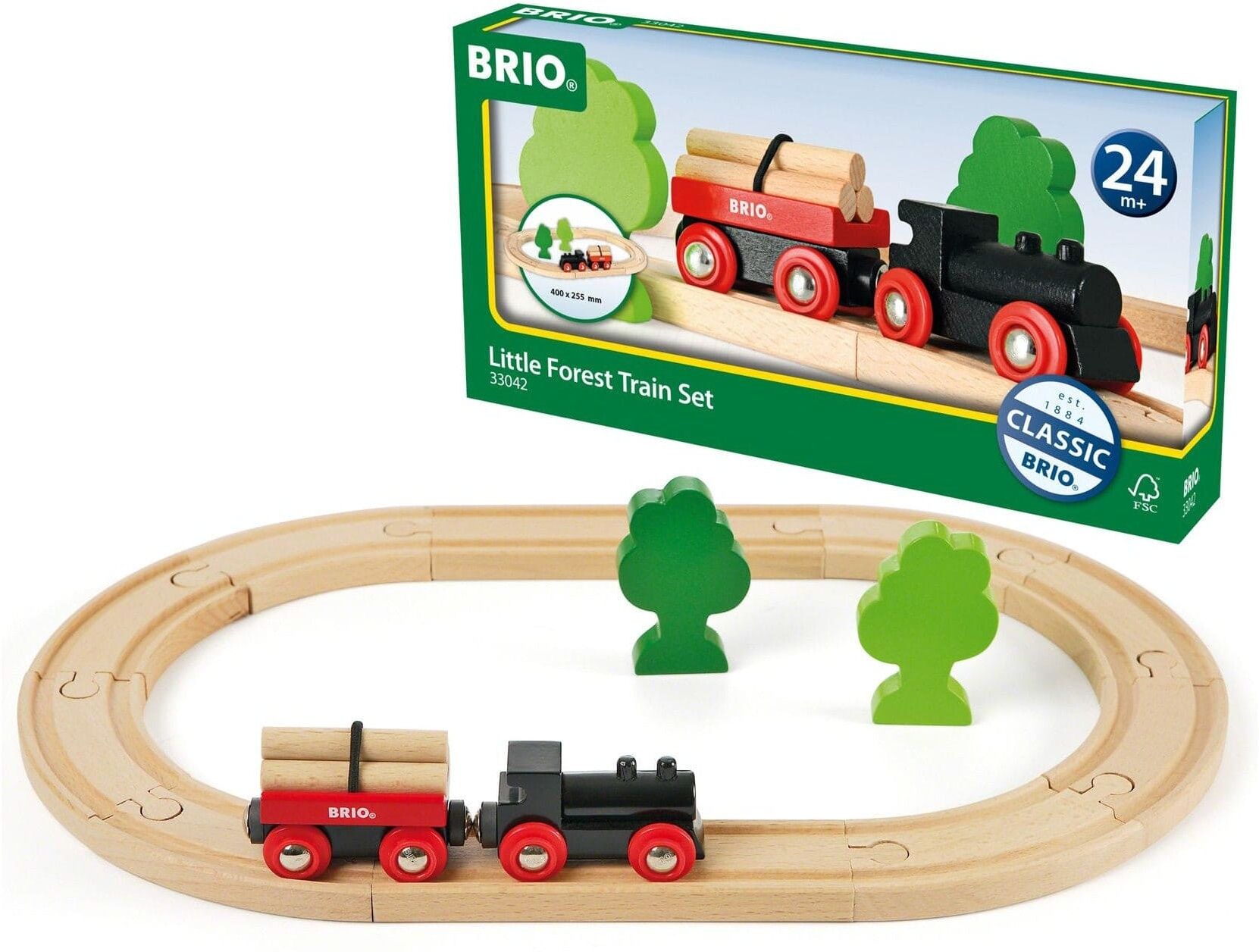 Ravensburger Brio World Little Forest Train Set for Kids - Wooden Railway Playset with Engine & Cars - Ages 3 and Up - BRIO World Compatible