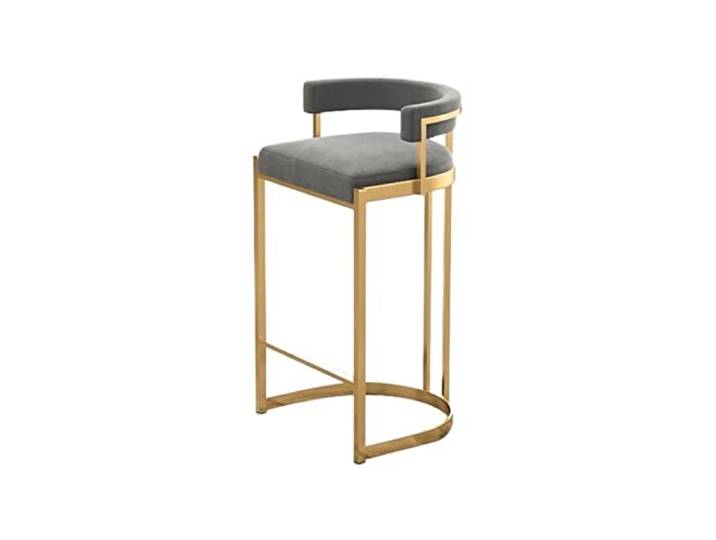Bvn5kQ3dy Barstühle Barstuhl mit 90 cm Rückenlehne, Coffee-Shop-Bar-Inselstuhl(Grigio)