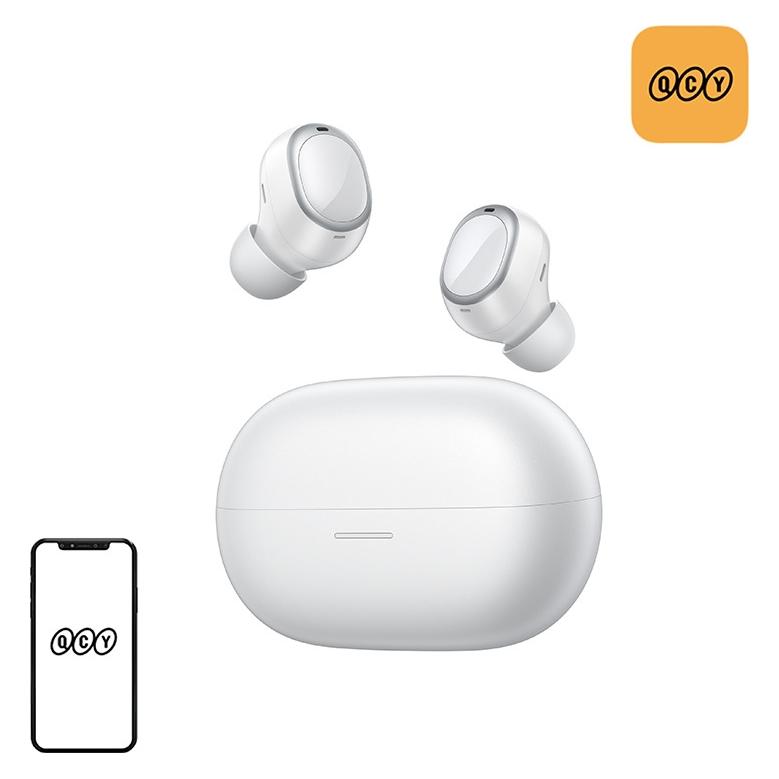 QCY Melobuds A30 kabellose Ohrhörer (Weiss) (ANC, 50 h, Kabellos) (HT22WH)