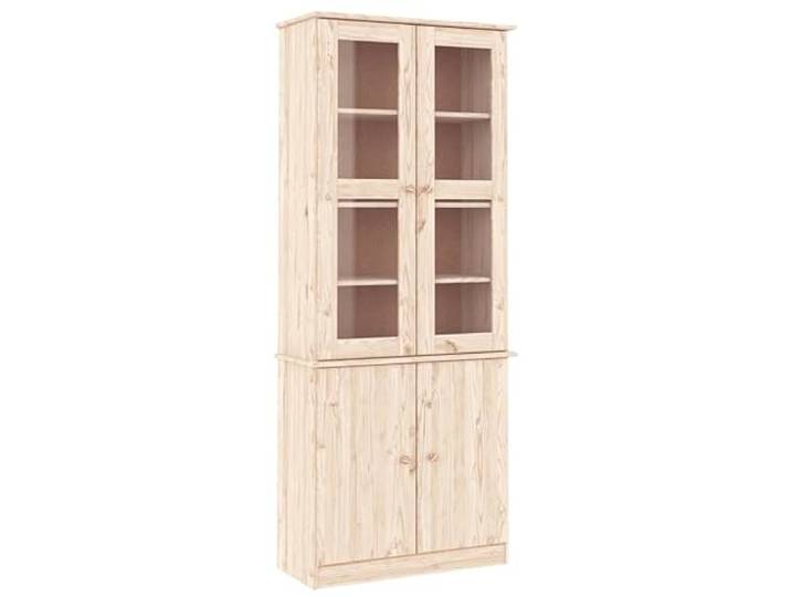vidaXL Vitrinenschrank ALTA 77x35x186,5 cm Massivholz Kiefer