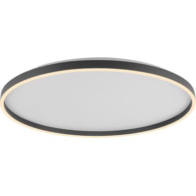 JUST LIGHT LED Deckenleuchte "MADLEN", schwarz, 1, Ø 60cm H: 5,5cm, 1 Stk., Leuchten, Dimmbar, 3000K Leuchtmittel, LED Deckenleuchte