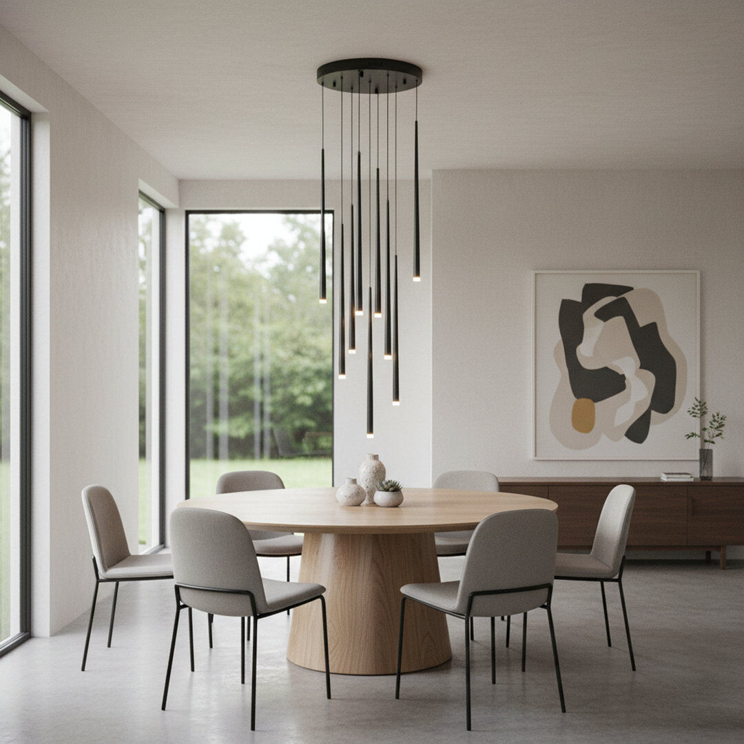 Blue Elephant 9 - Light Matte Black LED Pendant Matte Black 55.9cm H X 39.9cm W
