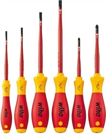 wiha Schraubendreher-Set SoftFinish electric slimFix SZ/PZ 36455 6-teilig