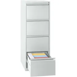 Gürkan Hängeregistraturschrank 4 Schübe 1-bahnig grau, 40x132x62 cm