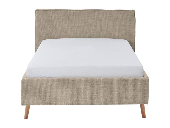 Gepolstertes Bett Lina Stoff Toffee 140 x 200 cm - Material: Polyester - Bett