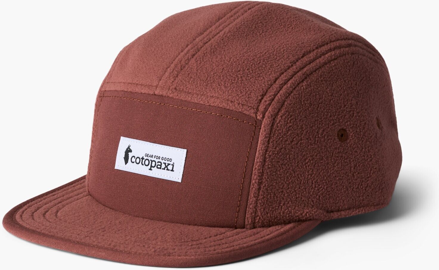 Cotopaxi Gorra unisex clásica de cinco paneles con lema. Marrón