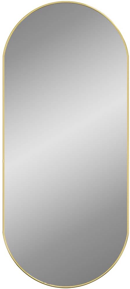 vidaXL Miroir mural Doré 100x45 cm Ovale
