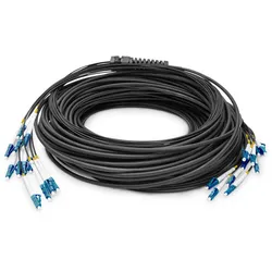 Digitus Vorkonfektionierte Glasfaser Universal Breakout Kabel, Singlemode OS2, 12 Fasern, LC/UPC - LC/UPC