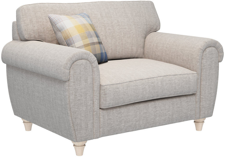 Brayden Studio Vivo Upholstered Chair and a Half Sand 86cm H X 122cm W X 82cm D
