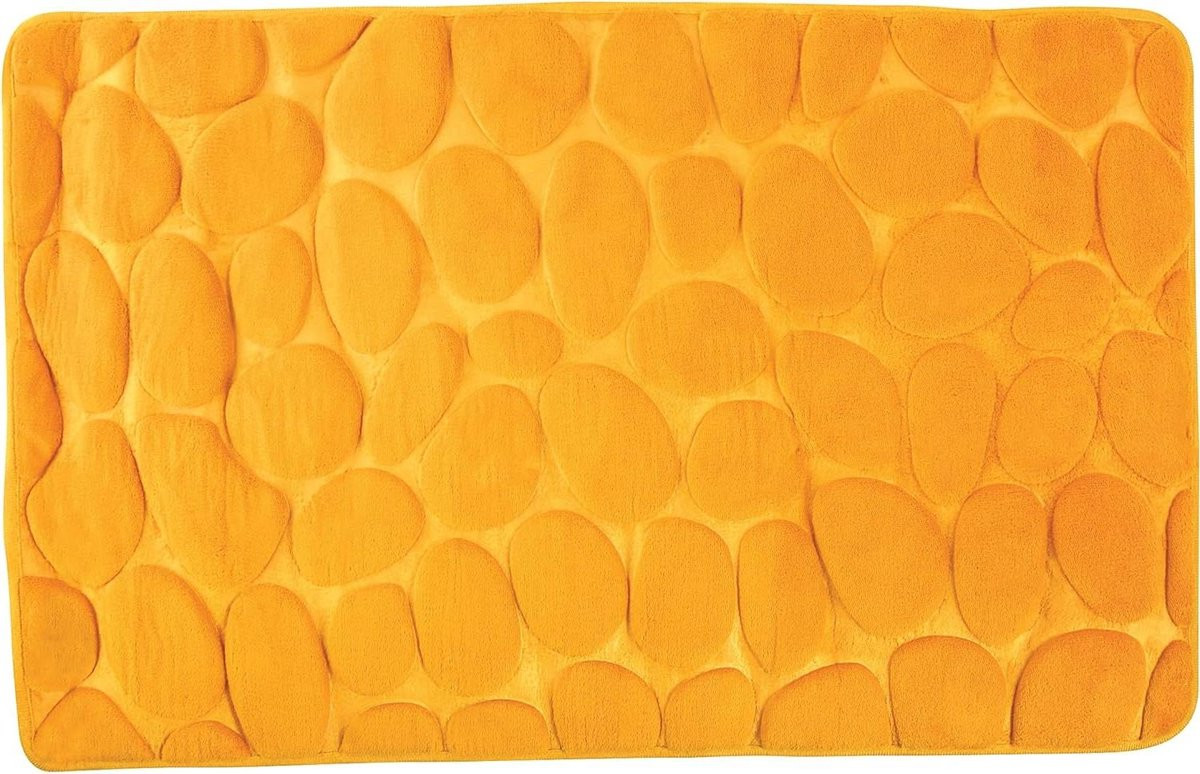 Zachte microvezel badmat Saffraan - Douchemat vloerkleed - 50 x 80 cm