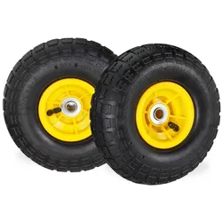 Relaxdays Sackkarrenrad 2er Set 3.5-4 Gelb,Schwarz