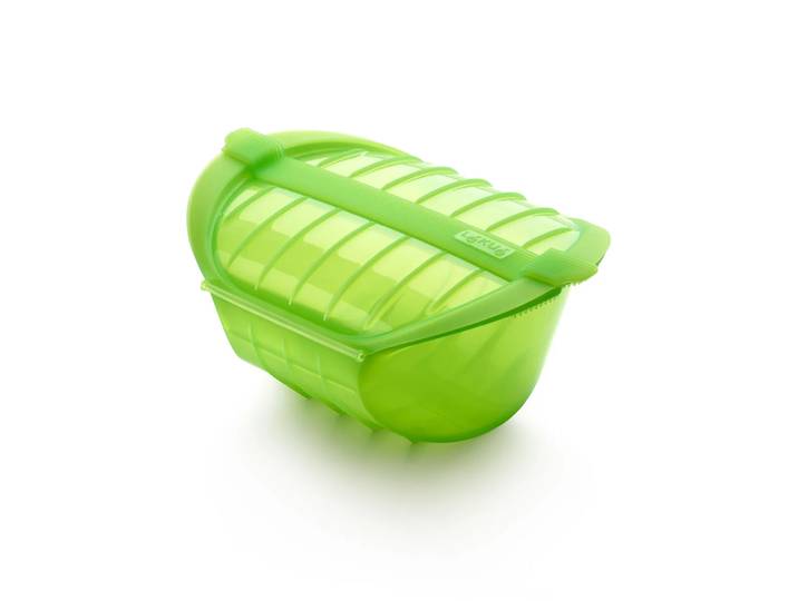 Lékué Plateau cuiseur vapeur profond micro-ondes Lékué 3-4 portions Vert