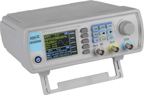 Joy-it JT-JDS6600 Funktionsgenerator netzbetrieben 15 MHz - 0.01 µHz 2-Kanal Dreieck, Rechteck, Signal, Sinus, Lorentzkurve, Arbiträr, Puls, Rausch